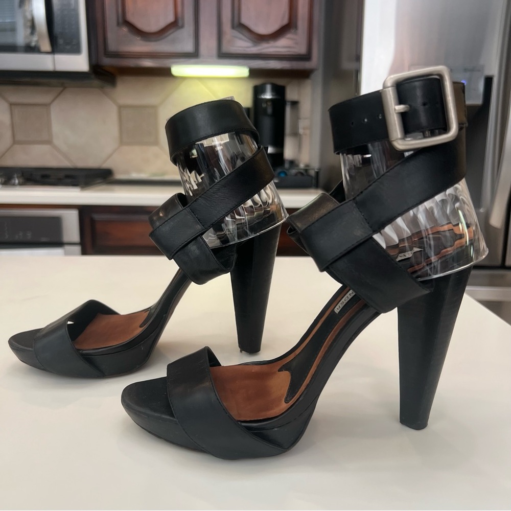 Vera Wang Lavender Strap Heels